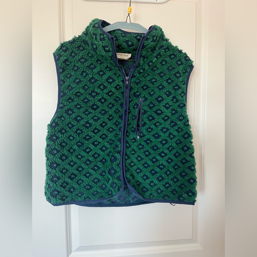 Green and Blue Patterned Vest
